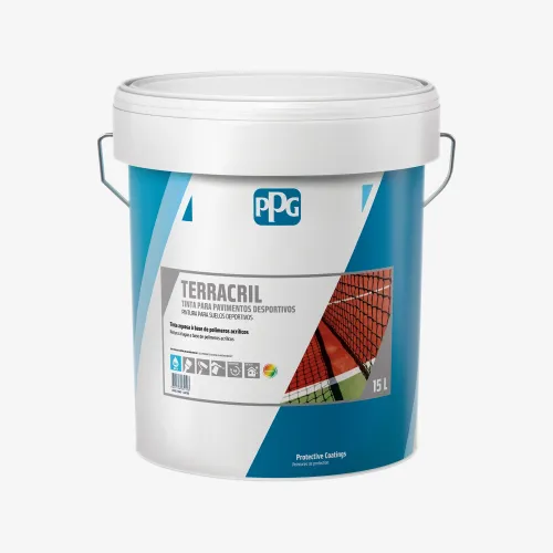 Tinta para pistas desportivas Terracil PPG Cinzento médio 4L