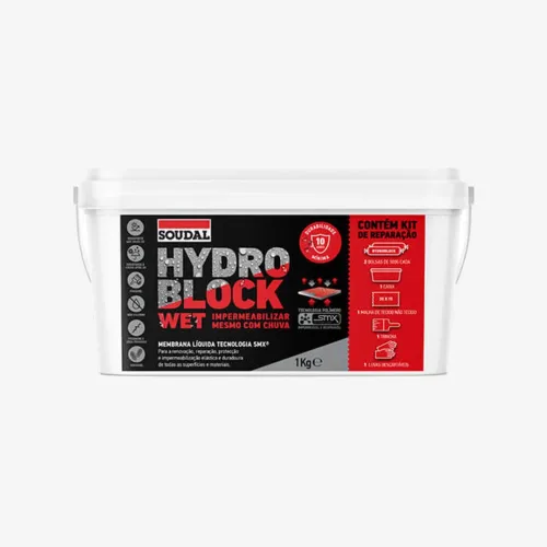 Hydro Block Wet SOUDAL 1kg cinza