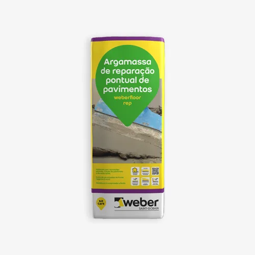Argamassa Reparação Pontual Floor Rep WEBER 25kg cinza