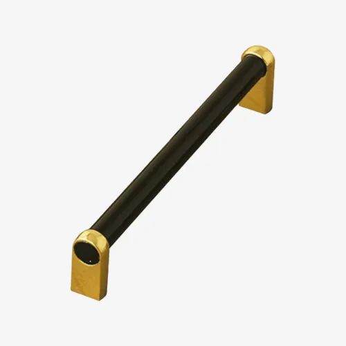 Puxador Aluminio AMIG preto/dourado 128X76mm