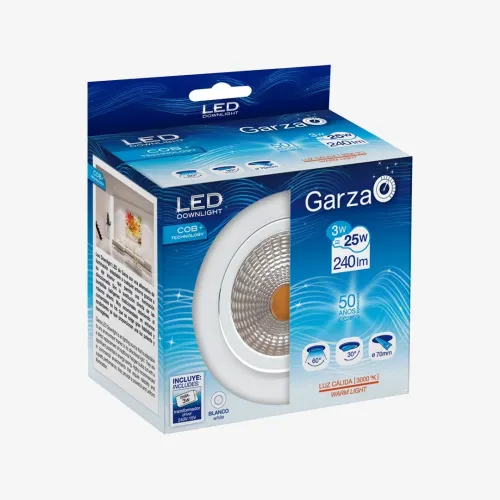 Downlight COB GARZA 3W 240lm 3000k