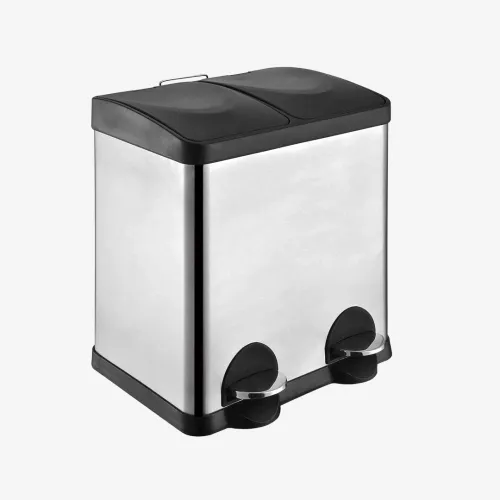Balde do lixo duplo AMIG reciclagem com pedal
